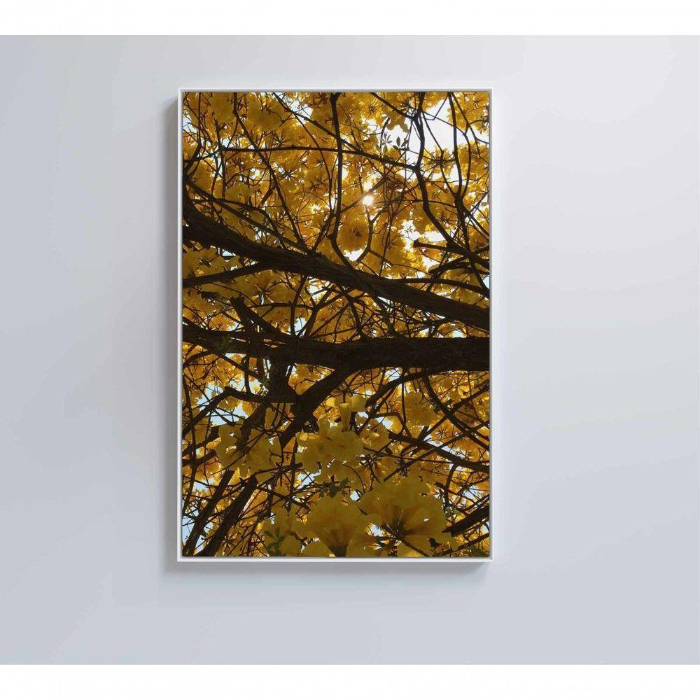 Quadro Flores Ipê Amarelo 2 40x60 Cm Tecido Canvas - 1