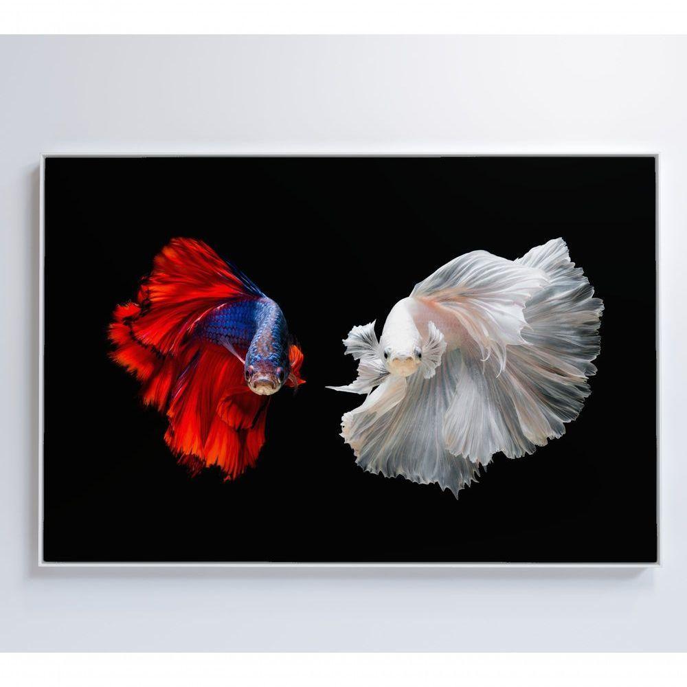 Quadro Peixes Beta 120x80 Cm Tecido Canvas - 3