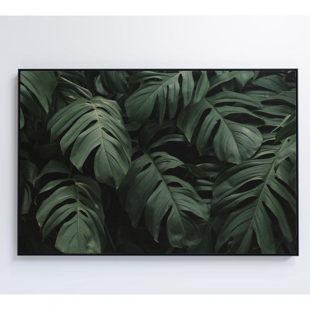 Quadro Folhas 60x40 Cm Vidro Impresso - 3