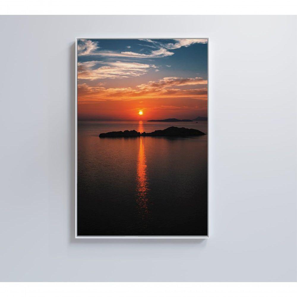 Quadro Por Do Sol No Mar 2 60x90 Cm Vidro Impresso - 2
