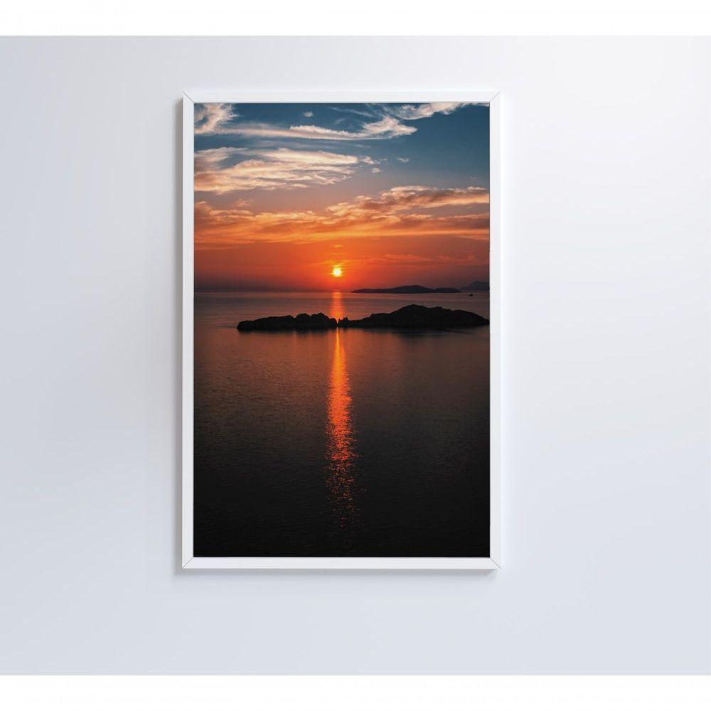 Quadro Por Do Sol No Mar 2 60x90 Cm Vidro Impresso - 5