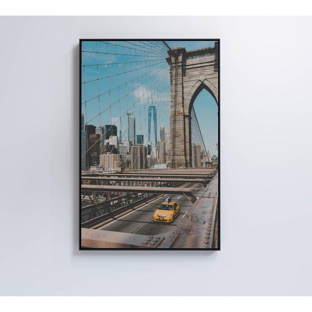 Quadro Ponte Brooklyn Bridge 40x60 Cm Tecido Canvas - 5