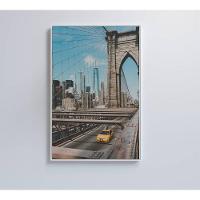 Quadro Ponte Brooklyn Bridge 40x60 Cm Tecido Canvas - 2