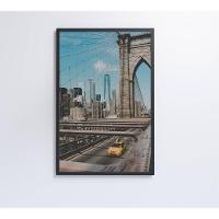 Quadro Ponte Brooklyn Bridge 40x60 Cm Tecido Canvas - 3