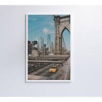 Quadro Ponte Brooklyn Bridge 40x60 Cm Tecido Canvas
