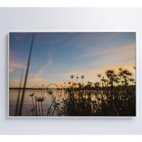 Quadro Por Do Sol Ponte Jk 120x80 Cm Tecido Canvas - 2