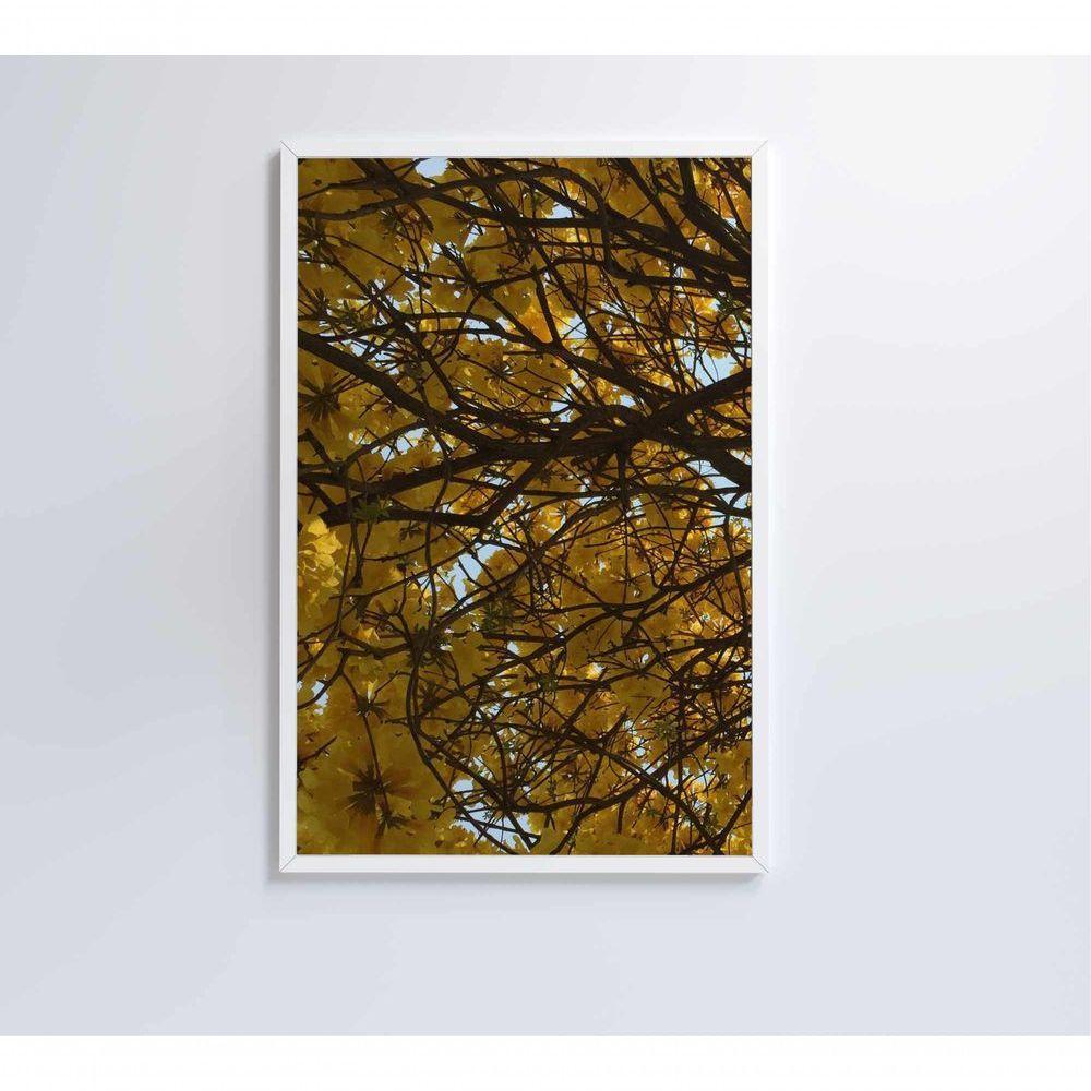 Quadro Flores Ipê Amarelo 60x90 Cm Tecido Canvas - 7