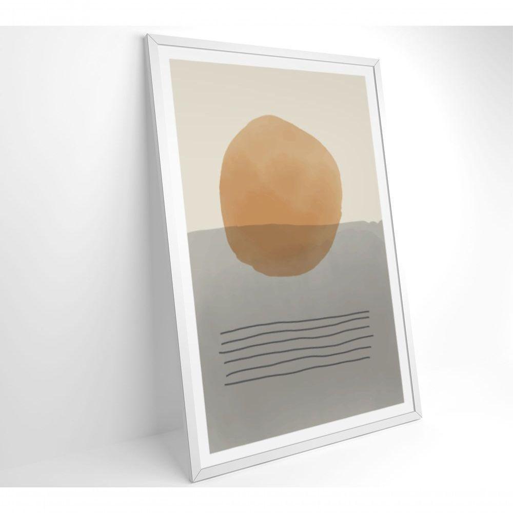 Quadro Abstrato Circulo E Linhas 60x40 Cm Vidro Impresso - 7