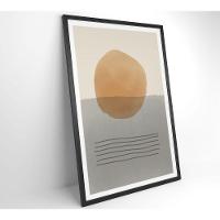 Quadro Abstrato Circulo E Linhas 60x40 Cm Vidro Impresso - 6