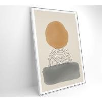 Quadro Abstrato Circulo E Retângulo 60x40 Cm Vidro Impresso - 6