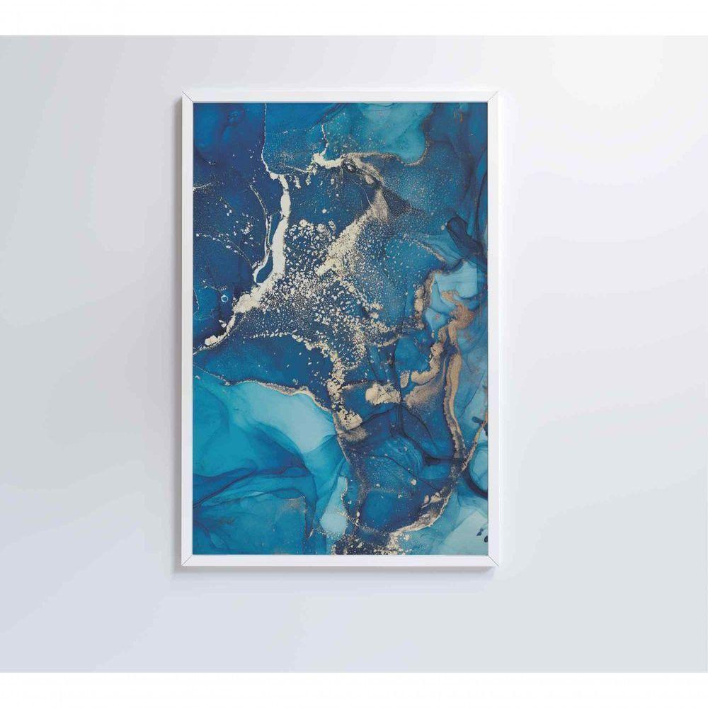 Quadro Mármore Azul 60x90 Cm Vidro Impresso - 3