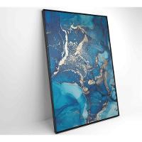 Quadro Mármore Azul 60x90 Cm Vidro Impresso - 5
