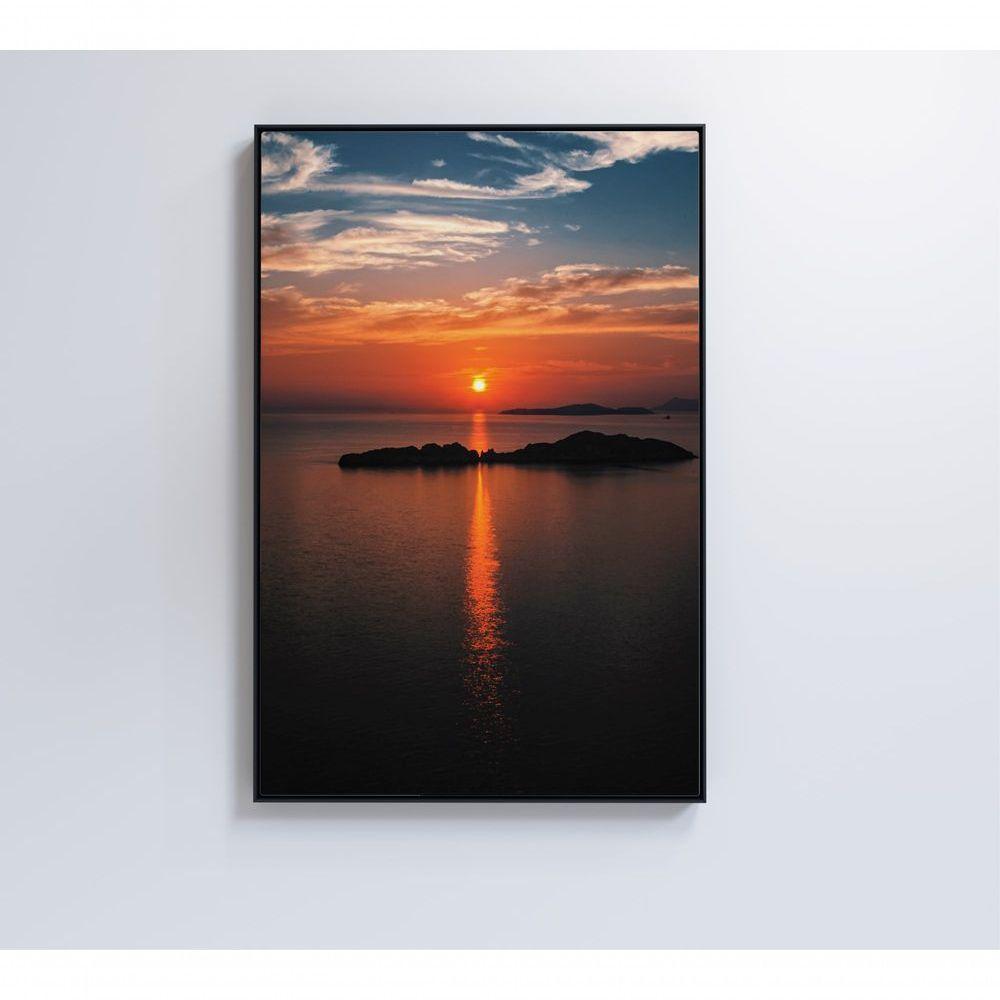 Quadro Por Do Sol No Mar 2 80x120 Cm Tecido Canvas - 4