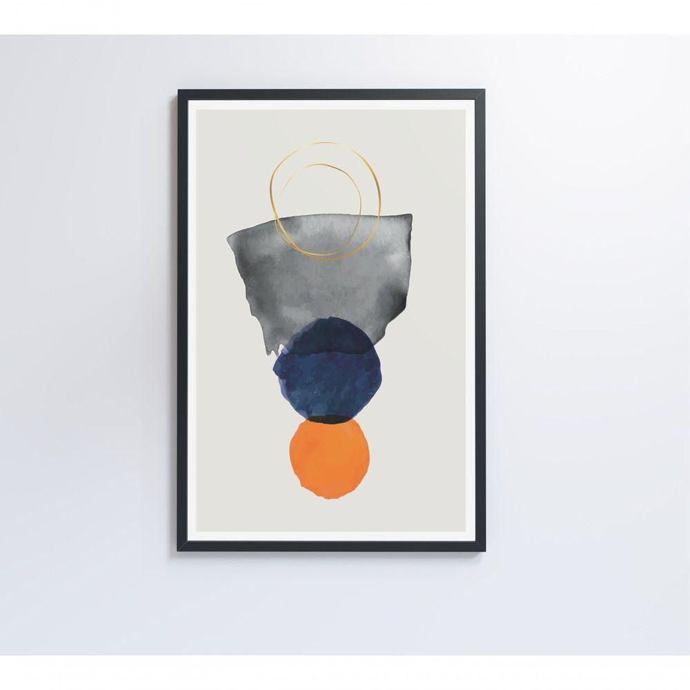 Quadro Abstrato Círculos 80x120 Cm Vidro Impresso - 3