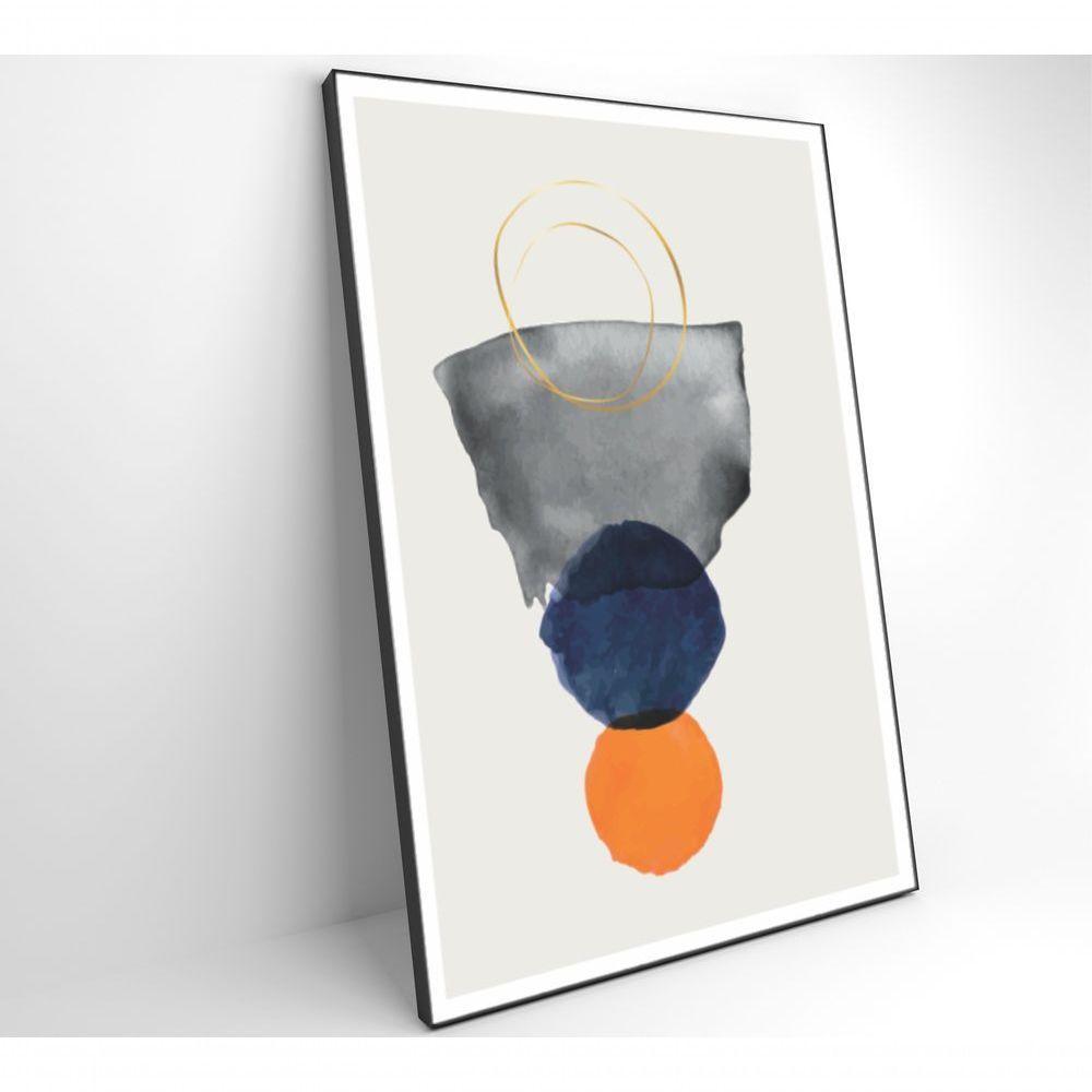 Quadro Abstrato Círculos 80x120 Cm Vidro Impresso - 4