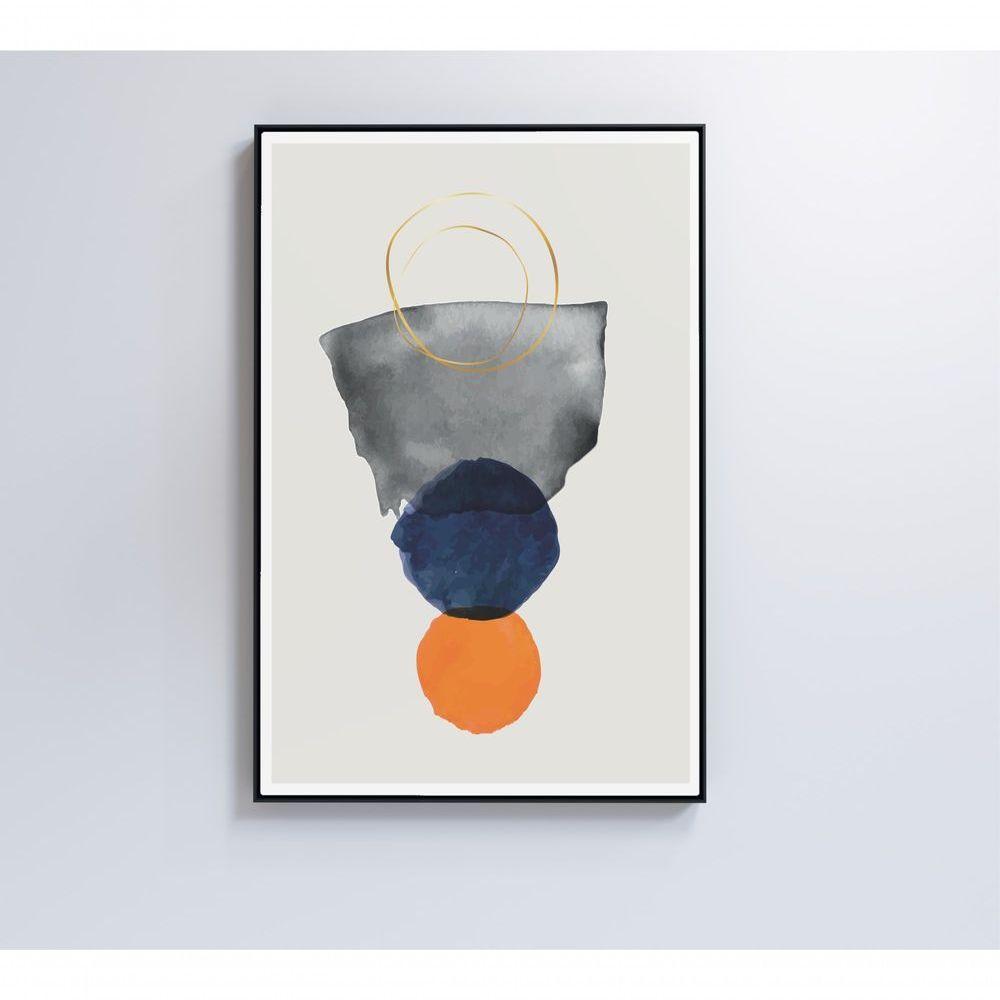 Quadro Abstrato Círculos 80x120 Cm Vidro Impresso - 5