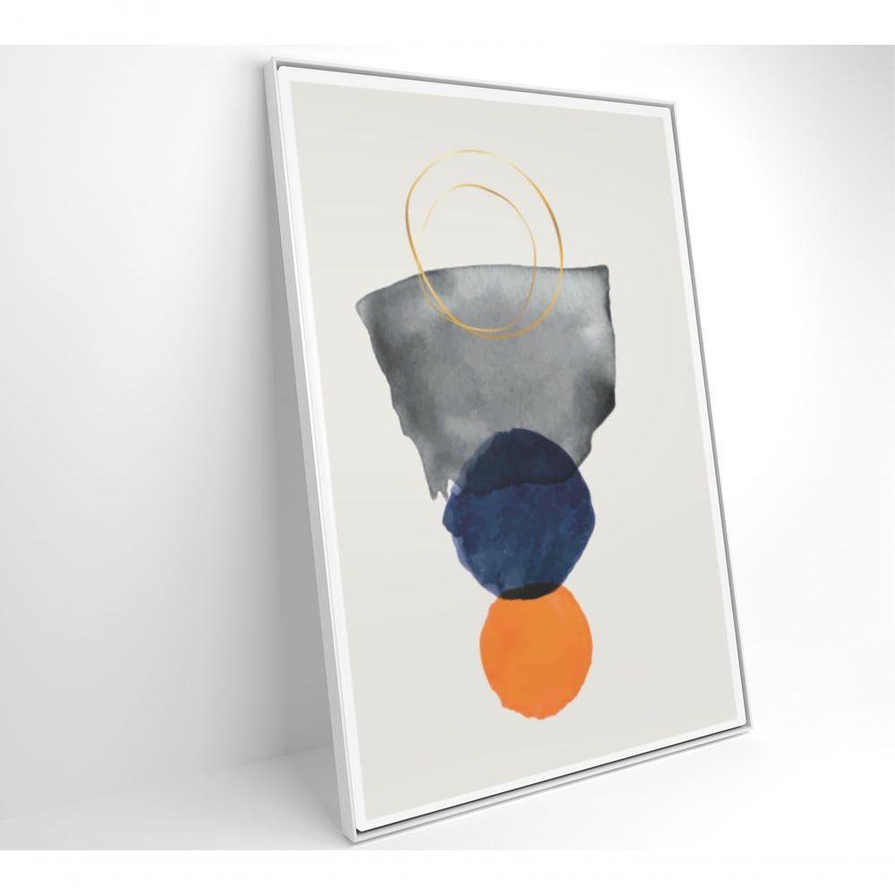 Quadro Abstrato Círculos 80x120 Cm Vidro Impresso - 6