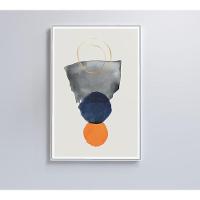 Quadro Abstrato Círculos 80x120 Cm Vidro Impresso - 1