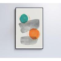 Quadro Abstrato Círculos 1 60x90 Cm Tecido Canvas