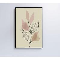 Quadro Abstrato Folhas 4 120x80 Cm Tecido Canvas