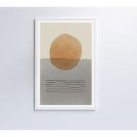 Quadro Abstrato Circulo E Linhas 60x40 Cm Tecido Canvas - 3