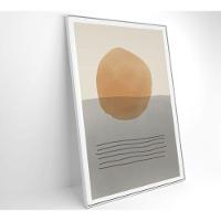 Quadro Abstrato Circulo E Linhas 60x40 Cm Tecido Canvas - 5