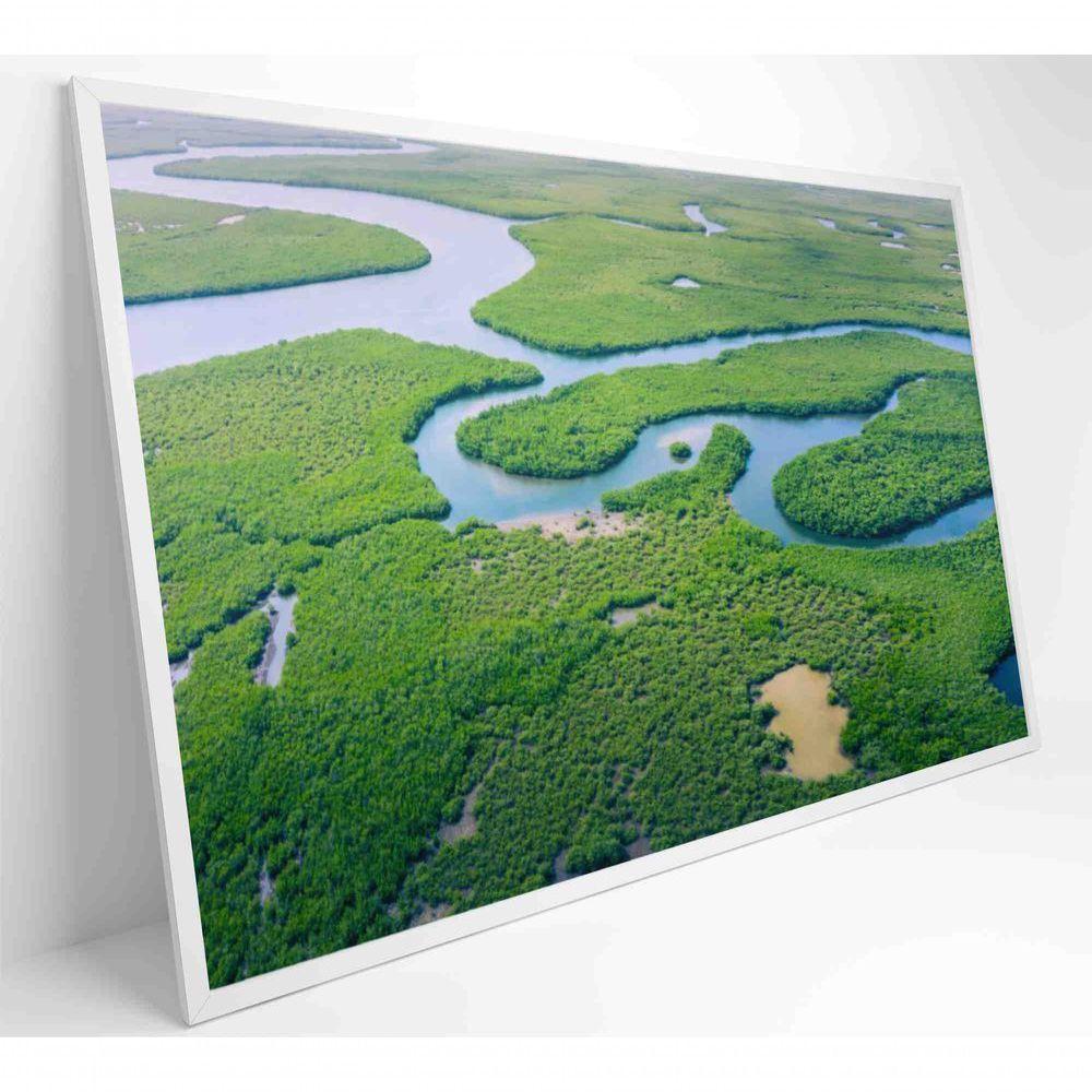 Quadro Rios E Floresta Amazônia 120x80 Cm Tecido Canvas - 8