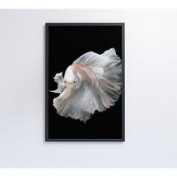 Quadro Peixe Beta Branco 80x120 Cm Vidro Impresso - 3