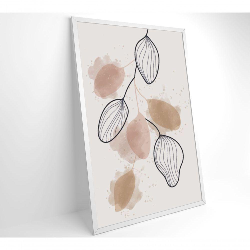 Quadro Abstrato Folhas 120x80 Cm Tecido Canvas - 8