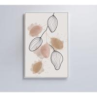 Quadro Abstrato Folhas 120x80 Cm Tecido Canvas - 1