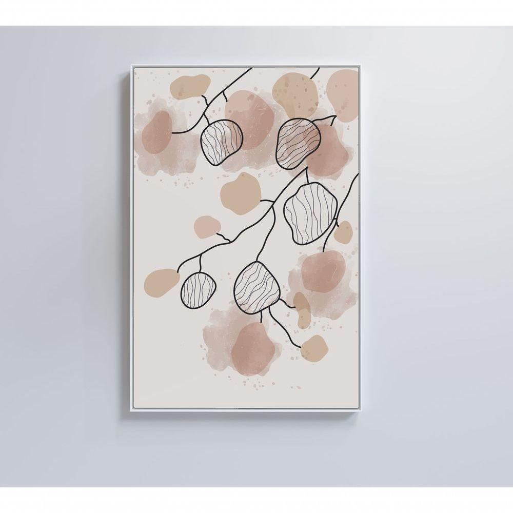 Quadro Abstrato Folhas 3 60x40 Cm Tecido Canvas - 2