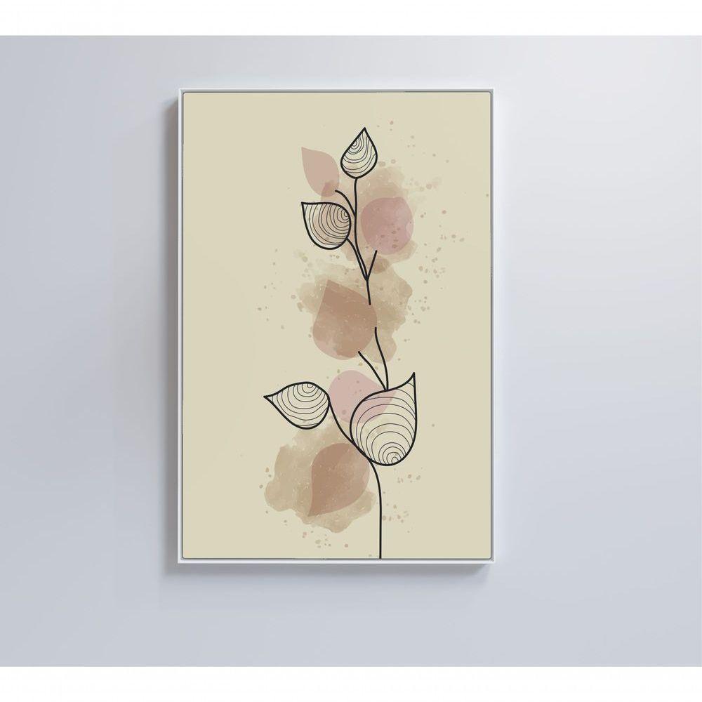 Quadro Abstrato Folhas 2 120x80 Cm Tecido Canvas - 1