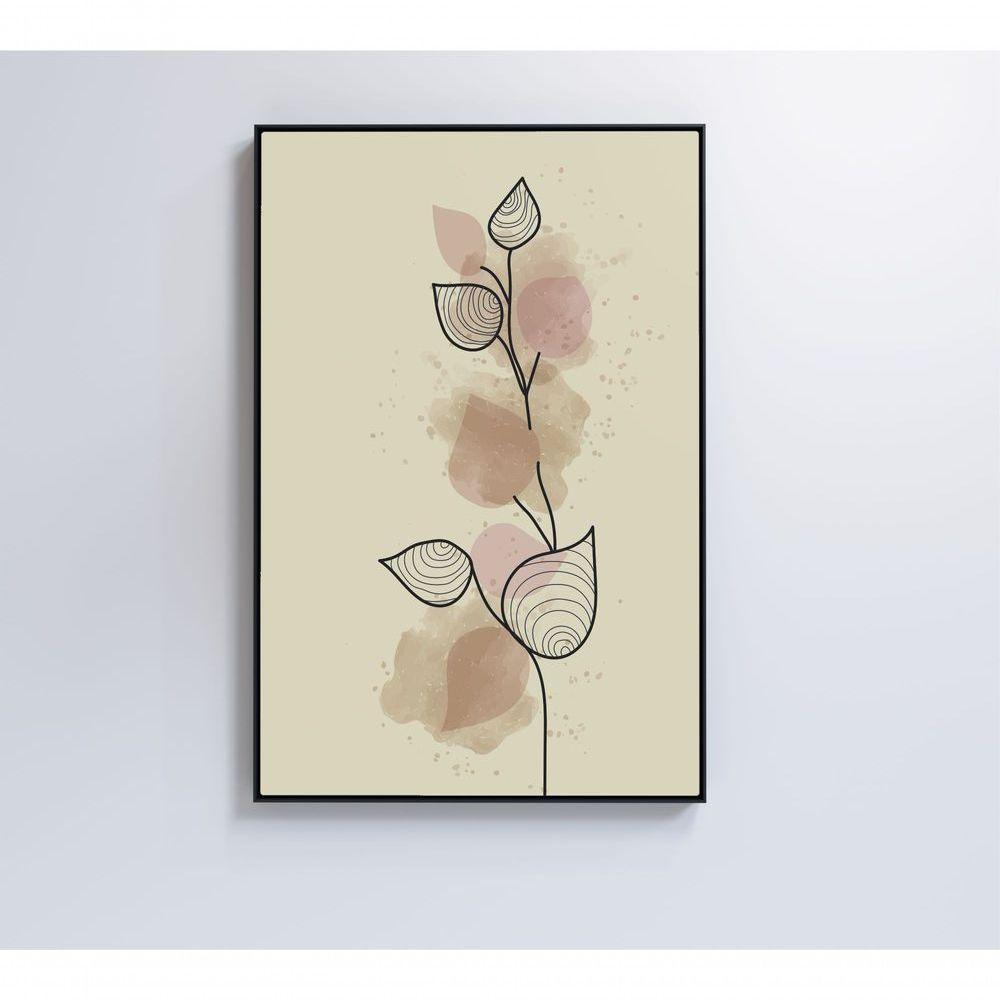 Quadro Abstrato Folhas 2 120x80 Cm Tecido Canvas - 4