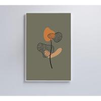 Quadro Abstrato Flores 2 40x60 Cm Vidro Impresso - 1