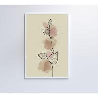 Quadro Abstrato Folhas 2 90x60 Cm Tecido Canvas - 3