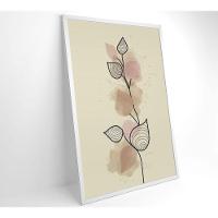 Quadro Abstrato Folhas 2 90x60 Cm Tecido Canvas - 7