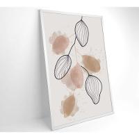 Quadro Abstrato Folhas 60x40 Cm Tecido Canvas - 8