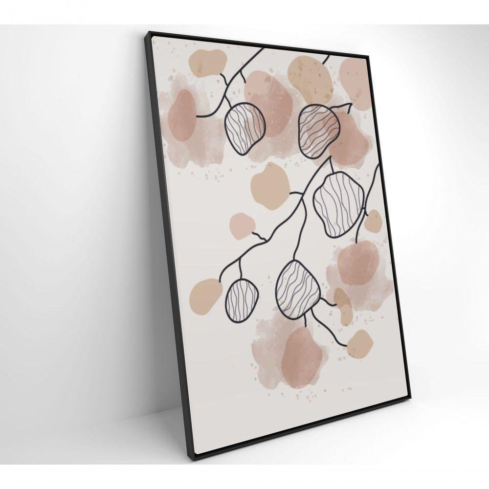 Quadro Abstrato Folhas 3 60x40 Cm Vidro Impresso - 6