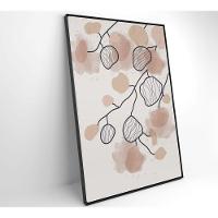 Quadro Abstrato Folhas 3 60x40 Cm Vidro Impresso - 6