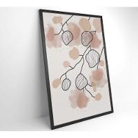 Quadro Abstrato Folhas 3 60x40 Cm Vidro Impresso - 8