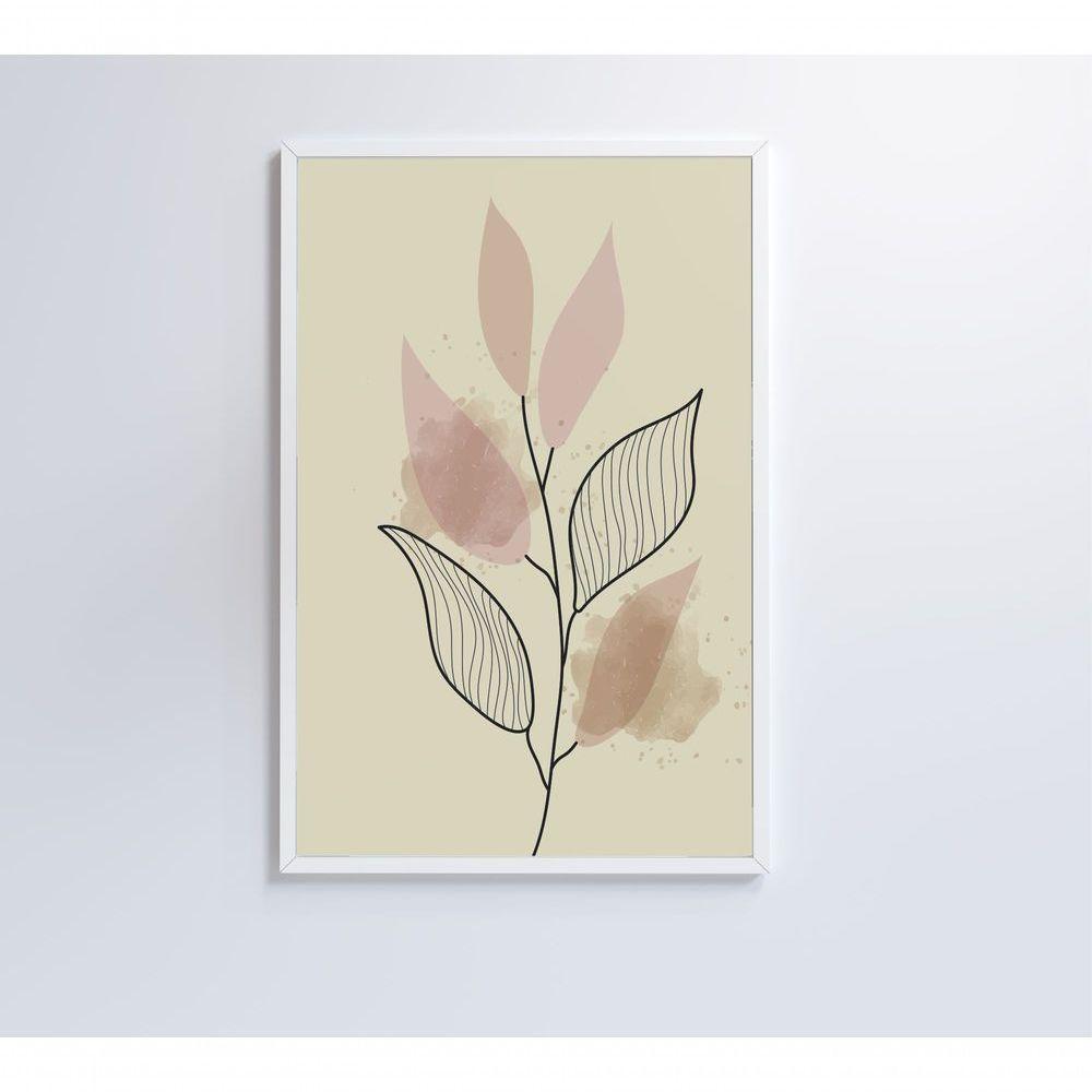 Quadro Abstrato Folhas 4 120x80 Cm Vidro Impresso - 3