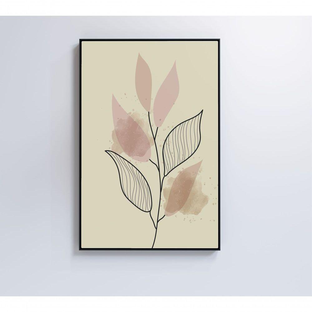 Quadro Abstrato Folhas 4 120x80 Cm Vidro Impresso - 4