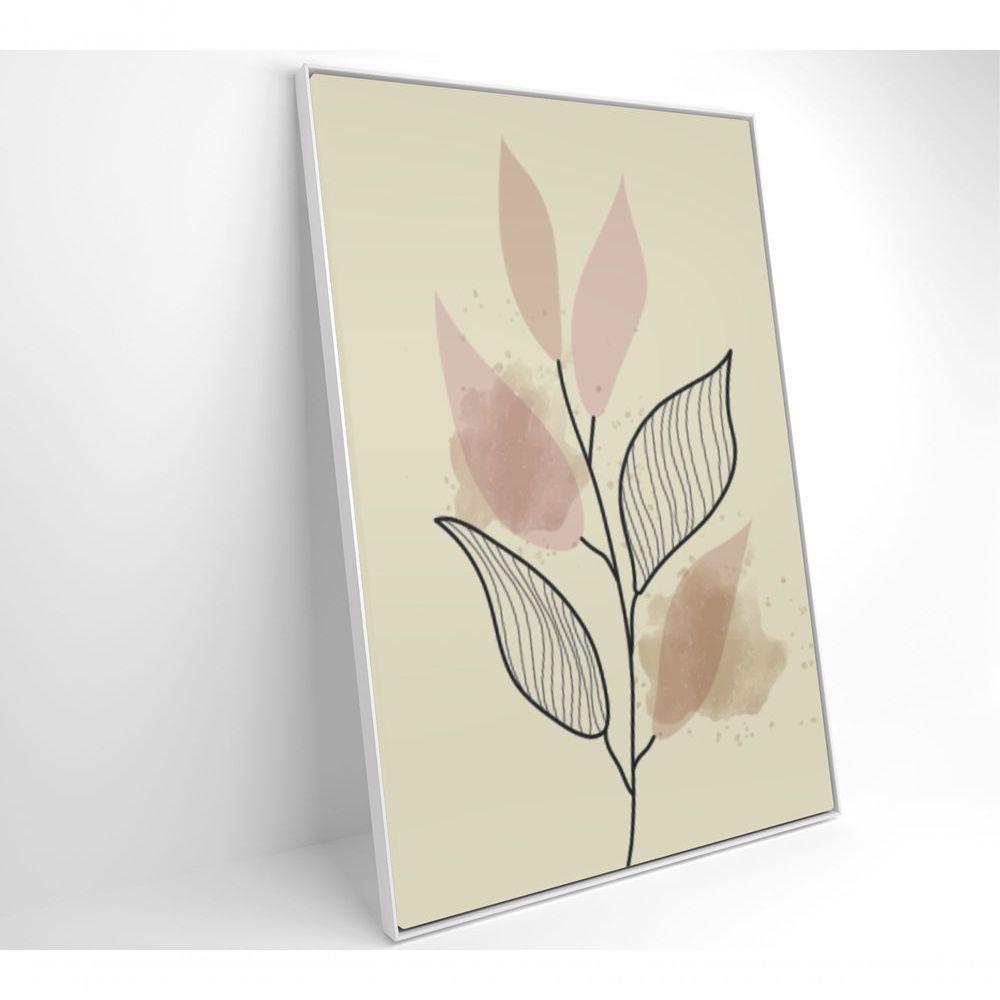 Quadro Abstrato Folhas 4 120x80 Cm Vidro Impresso - 6