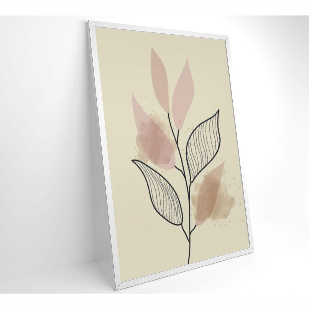 Quadro Abstrato Folhas 4 120x80 Cm Vidro Impresso - 7