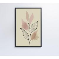 Quadro Abstrato Folhas 4 120x80 Cm Vidro Impresso - 2