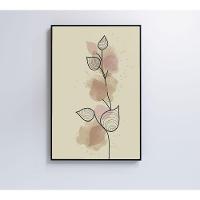 Quadro Abstrato Folhas 2 60x40 Cm Tecido Canvas - 7