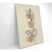Quadro Abstrato Folhas 2 60x40 Cm Tecido Canvas - 11
