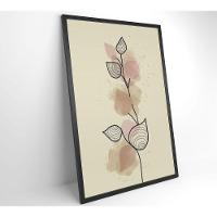 Quadro Abstrato Folhas 2 60x40 Cm Tecido Canvas - 15