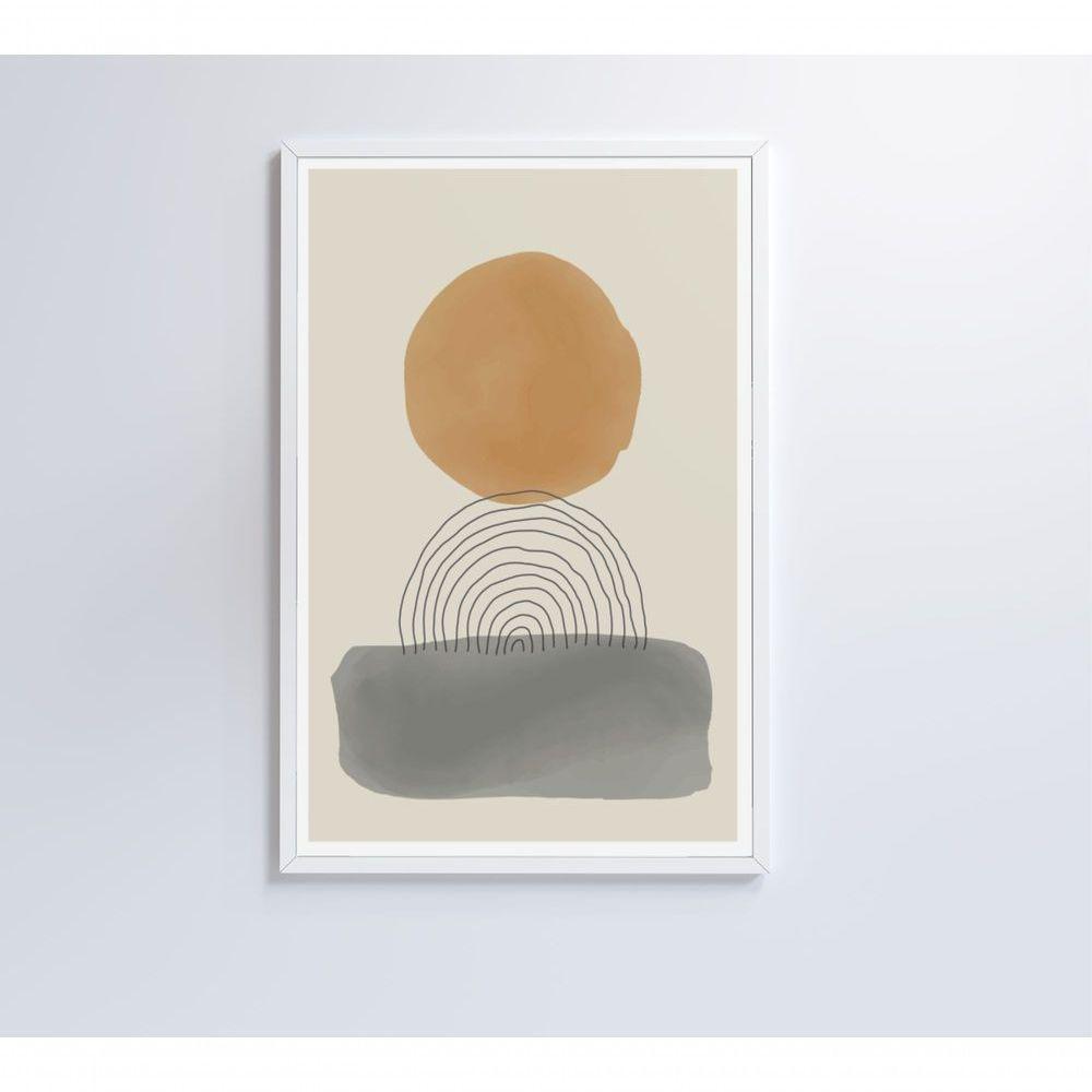 Quadro Abstrato Circulo E Retângulo 120x80 Cm Tecido Canvas - 4