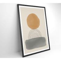 Quadro Abstrato Circulo E Retângulo 120x80 Cm Tecido Canvas - 13